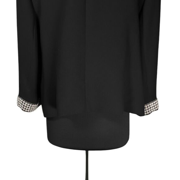 Tahari ASL Women's Blazer Black Pearl Snap Button Elegant Evening Blazer 20W - Picture 8 of 10